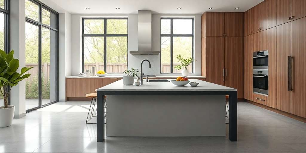 isla cocina con mesa
